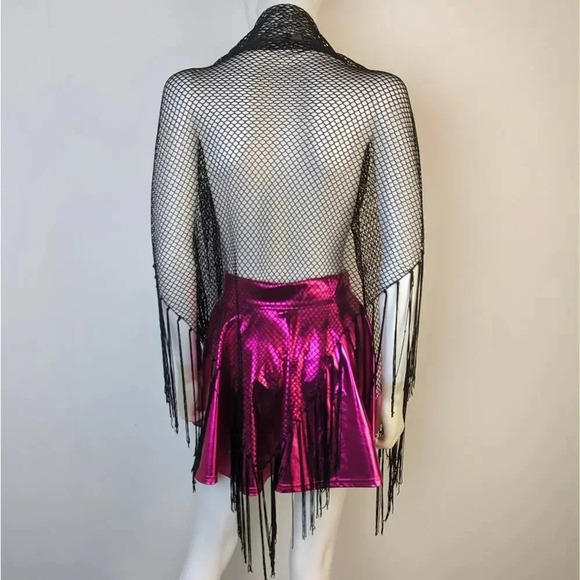 Boho Lace Fringe Mesh Shawl - Picture 2 of 6